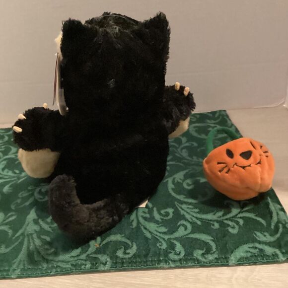 Vintage Starbucks Halloween Black Cat Pumpkin Jackolantern Meow NWT - Picture 5 of 8
